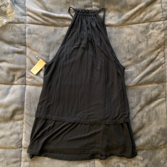 NWT Loft halter top swing layered black XXSP - Picture 3 of 7